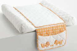 MIBB пеленальный столик Bau Bau White/orange 389wo
