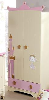 Micuna шкаф для одежды Petite Princesse Белый/розовый A-1127 PRINCESS