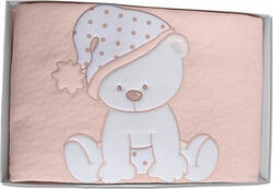 MaryBaby одеяло вафельное в кроватку с аппликацией Cuore Cuore коричнево-серый 80/BEB/CU/T