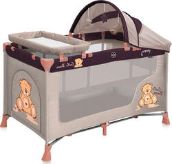 Bertoni манеж Just4kids Nanny 2L+  beige bear 17434ber