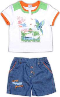 Garden baby комплект "Екзотичний острів" 68 42128-03/39-68-білий/джинс