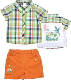 Garden baby "Экзотический остров" комплект 74 42129-38/40-74-клітинка/теракот