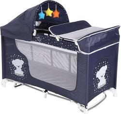 Bertoni манеж MOONLIGHT 2L ROCKER dark blue teddy bear 20840ber