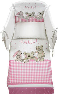 ItalBaby набір постільної білизни Maxi Hello розовый 100.0047-1
