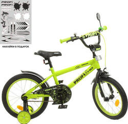 Prof1 велосипед дитячий 2-х кол 16д Dino Y1671 green/black 24078ber