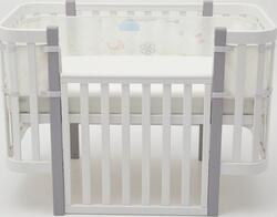 Sonto бортики дышащие Sleepset молочный с принтом 120х60 см С закругленными углами 0019