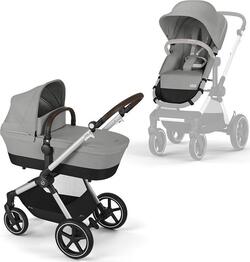 Cybex универсальная коляска Eos Lux SLV Stone Grey (з бампером) 524001277bbg