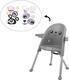 Kinderkraft стільчик для годування 2 в 1 Pini Gray KKKPINIGRY0000