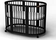 Ingvart ліжечко-трансформер 9-в-1 Bаggybed Oval на маятнику венге 02601401in