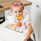 BabyOno прорізувач для зубів розвиваючий з брязкальцем Апельсин 499/01bo