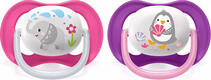 Avent пустушка Ultra Air Animal для девочки 6-18 мес 8710103949459