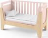 Indigowood ліжко-трансформер Tower Baby 140 x 60 см зі знімною спинкою розовое/натуральное дерево 41511-indigo