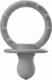 MinikOiOi пустышка силиконовая 100% Basics Gumy 3 м+ Powder Grey 101220004