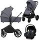 Lionelo універсальна коляска 3 в 1 Mika Plus 3IN1 GREY STONE LO-MIKA PLUS 3IN1 GREY STONE
