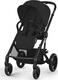 Cybex прогулочная коляска Balios S Lux BLK Moon Black (с бампером) 524001171bbg