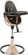Bloom стільчик для годування Fresco Rose gold/rose gold золотистий з чорним з вкладишем midnight black U10515-GRB/E10516-MBL